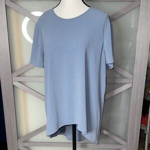 BCBGMaxAzria Soft Blue Short Sleeve Top